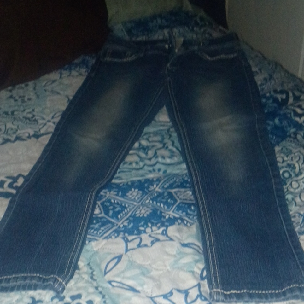 YMI Dark Blue Denim with Silver Accents